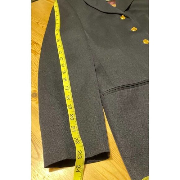 Lauren Ralph Lauren Wool Blazer Vintage black with Gold Buttons Women 14 - Picture 7 of 12